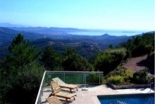 The bay of Cannes, the Alpesand the Esterel Mountains